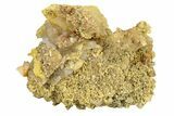 Bright Yellow Wulfenite on Dolomite - Morocco #258064-1